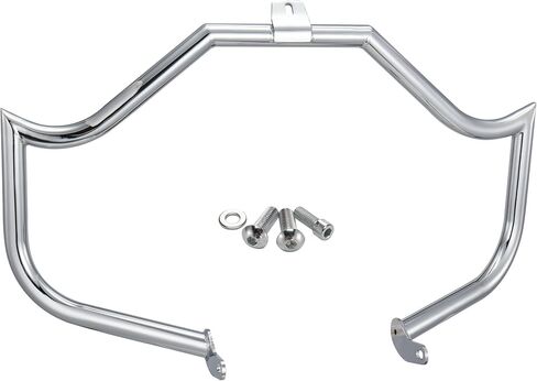 MoKitDora Softail Meathook Engine Guard Highway Crash Bar 1.25 سم سمين لـ Harley 2000-2017 FL Heritage Classic Deluxe Fat Boy Models، أسود in Kuwait