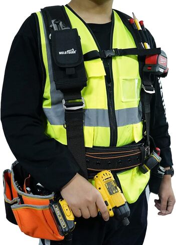 MELOTOUGH Tool Belt Suspenders Work Belt Suspenders for Men Big and Tall Construction Bag Suspenders Padded Work belt for Carpenter/Electrician/Roofing/Farmer work(Y Back) in Saudi Arabia