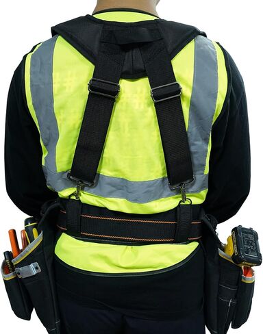 MELOTOUGH Tool Belt Suspenders Work Belt Suspenders for Men Big and Tall Construction Bag Suspenders Padded Work belt for Carpenter/Electrician/Roofing/Farmer work(Y Back) in Saudi Arabia