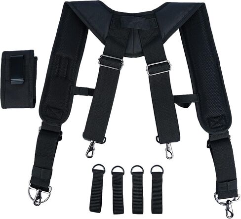 MELOTOUGH Tool Belt Suspenders Work Belt Suspenders for Men Big and Tall Construction Bag Suspenders Padded Work belt for Carpenter/Electrician/Roofing/Farmer work(Y Back) in Saudi Arabia