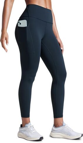 CRZ YOGA Women Butterbreeze Workout Leggings with Pockets 25'' - High Waist Tummy Control Athletic Gym Yoga Running Pants in Saudi Arabia