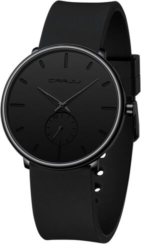 CRRJU Men’s Women Watch Casual Stylish Waterproof Quartz Unisex Wristwatches, Ultra Thin Watches for Men Women, Colorful Silicone Band in Saudi Arabia