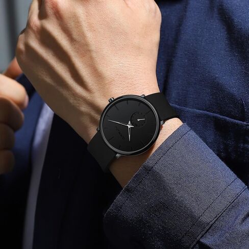 CRRJU Men’s Women Watch Casual Stylish Waterproof Quartz Unisex Wristwatches, Ultra Thin Watches for Men Women, Colorful Silicone Band in Saudi Arabia