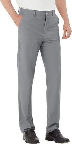 Men's Tall Classic Fit Flex Expandable Waist Flat Front Dress Pants Wrinkle-Free Formal Pants for Business & Office in Saudi Arabia