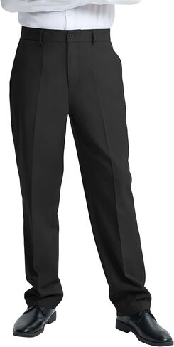 Letaotao Mens Classic Fit Dress Pants ، Flex Flex Flate Frant Strained Leg Mid Weight Pants مع جيوب معززة in Kuwait