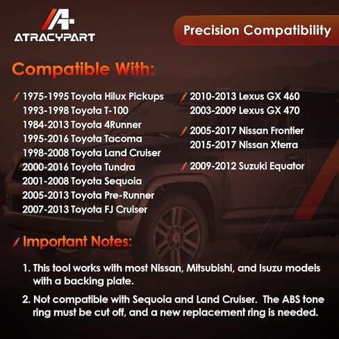 أداة سرد محور المحور الخلفي ، متوافقة مع 1995-2016 Toyota Tacoma 1998-2008 Land Cruiser ، 4runner Tundra ، Lexus ، Nissan ، Suzuki Truct in Saudi Arabia