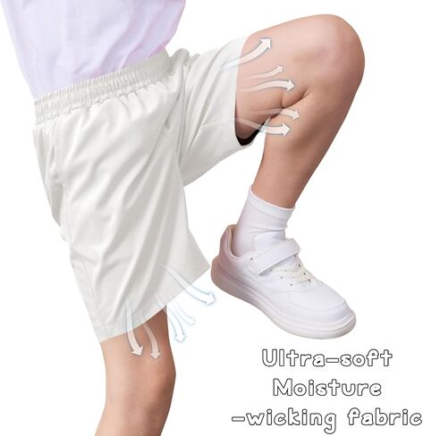 QBK Boys Shorts Girls with Compression Liner 2-in-1 Shorts Ports Moisture Wicking لتشغيل أطفال الأطفال الصغار in Saudi Arabia