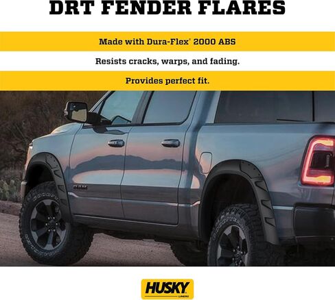 Husky Liners DRT Style Fender Flares | Fits 2017-2022 Ford F-250, F-350 Super Duty | Fender, 4-pc Black - 2802951 in Saudi Arabia