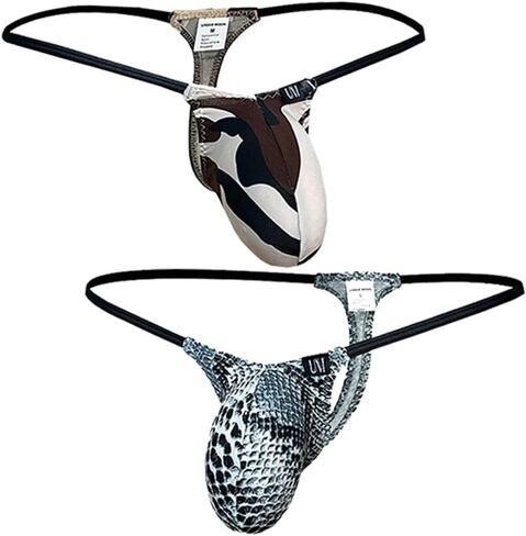 COMLIFE Men's Sexy Low Rise Thong T-Back Bulge Pouch Bikini Briefs in Saudi Arabia