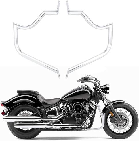 Engine Guard Highway Bar Highway Crash Bar Compatible with Yamaha DragStar 1100 Vstar 1100 XVS1100 Classic Custom Silverado (Chrome) in Saudi Arabia
