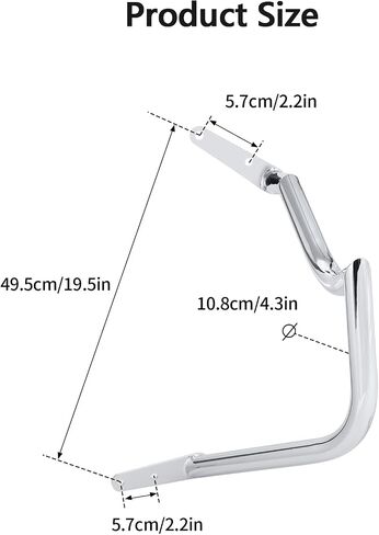 Engine Guard Highway Bar Highway Crash Bar Compatible with Yamaha DragStar 1100 Vstar 1100 XVS1100 Classic Custom Silverado (Chrome) in Saudi Arabia