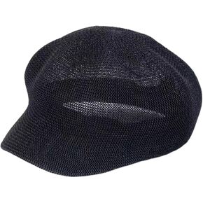Womens Newsboy Cap Summer Straw Woven Beret Cap Vintage Visor Cap Cabbie Cap