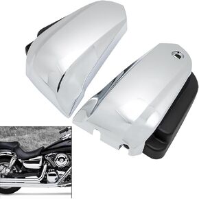 Motorcycle Left & Right Battery side covers For Kawasaki VN1600 Vulcan 1600 Classic 2003 2004 2005 2006 2007 2008 Chrome