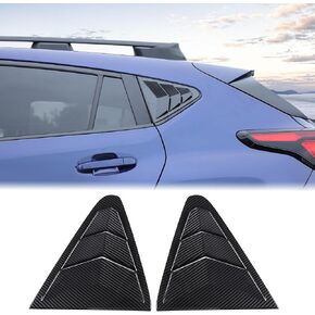 Aunginsy Car Rear Side Window Louver Cover Compatible with Subaru Crosstrek GU 2024 2025 Rear Quarter Triangular Window Shutters Glass Blinds Trim Air Vent Scoop Shades Cover ABS Exterior Accessories
