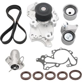Engine Timing Belt Kit with Water Pump Compatible with Hyundai Santa Fe 2007-2009 Kia Magentis 2007-2010 Kia Optima 2006-2009 Kia Rondo 2007-2012 Replacement for ‎APTBK618