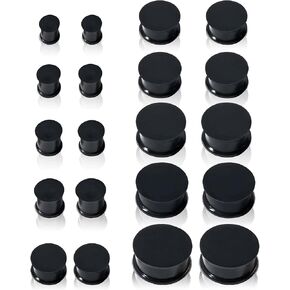 20Pcs Silicone Gauges Plugs Ear Stretching Kit Double Flared Saddle Plug for Ears Silicone Tunnels Stretcher Expander Size 2g-1" in Saudi Arabia