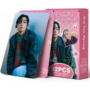 92 PCS V Album FRI (END) S Merch Double Sided LOMO Cards, 60 Pcs Photo Cards and 32 Pcs Music Stickers