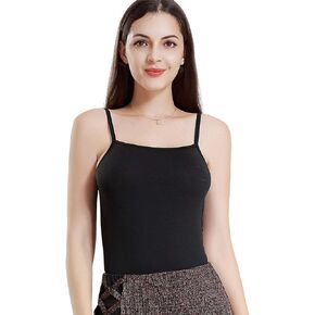 ROYAL SMEELA Belly Dance Top Spaghetti Strap Tank Tops for Women Basic Solid Camisole Undershirt Dance Outfit Yoga Costume