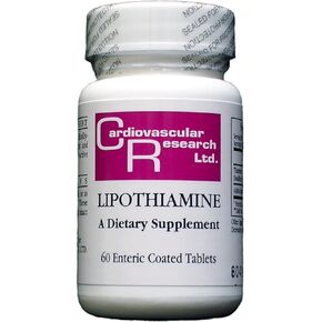 Cardiovascular Research Lipothiamine Vitamin B1 with Alpha-Lipoic Acid Tamper Resistant Tearstrip Shipping Box 60 Count