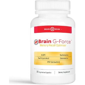الدماغ G-Force | لوظيفة الدماغ الأمثل | مع Galantamine ، حمض R-lipoic ، A-GPC ، و Benfotiamine | 45 حصص