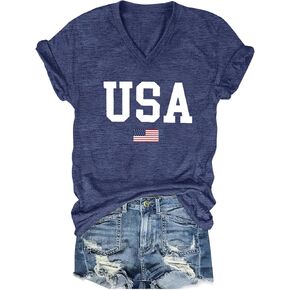 Women's T-Shirts V-Neck Dragonfly Tee Cute Summer Graphic Shirts Vintage Boho Flowers Short Sleeve T Shirt