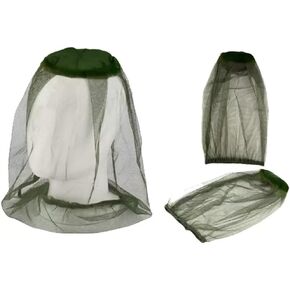 Mosquito face Net Mesh - 2 Pack Protective Face & Neck Cover, Bug Net for Head with Extra Fine Holes, Fits Most Hats, Ideal for Camping, Hiking, Fishing & Outdoor Activities