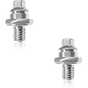 4 PCS Side Post Battery Terminal Bolts, 3/8-16 Stud Thread Extender Screw for Standard Battery Post, Universal Battery Side Terminal Screws Replacement Stud, Car Accessories (Short)