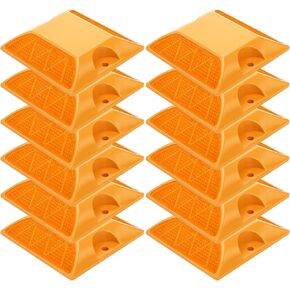 Bekith 12 Pack Road Reflectors, 3.75 by 3.75 inch Commercial Reflective Road Pavement Marker, Street Pavement & Asphalt Stud Markers for Speed Bumps, Sidewalks, Freeways, Driveways (Yellow)