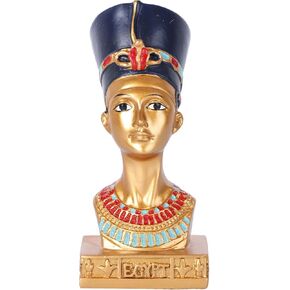 BESPORTBLE Statue Sculpture Nefertiti Resin Craft Home Desktop Queen Bust Ornament 1Pc (Random Color)