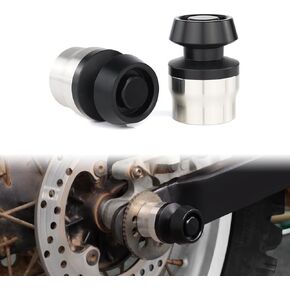Xitomer Rear Axle Sliders + Swing Arm Bobbins, Fit for GSX-S 750 2017-2024 / SV 650 1999-2024 Motorcycle Rear Axle Frame Sliders & Axle Guards Bike Axle Sliders Wheel Crash Protector