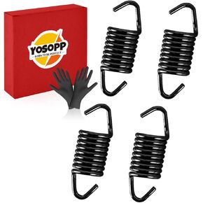 Exhaust Springs 7041789 - Replacement for Polaris Sportsman, Ranger, Scrambler, RZR ATV & UTV. Electroplated black rust-proof 4 pcs