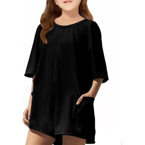 Girls Summer Casual Romper Short Sleeve Oversized Jumpsuit Kids Shorts Teens Fashion Cothes