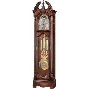 Howard Miller Gorman Grandfather Clock II, Analog Display Wooden Touch Finish with Arabic Numerals & Swan Neck Pediment- Auto Single Chime Movement, Durable Timepiece for Home Decor & Office