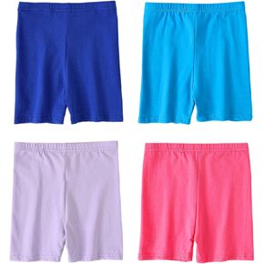 VVEEWUU Kids Girls Cotton Shorts Under Dress Dance Bike Shorts for Playground Gym Sports Biker Safety Shorts Multi-Color