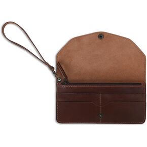 Full Grain Leather Zipper Currency Pouch 4 Card Slots Utility Pouch Cash Organizer Continental Wallet for Gift (Green)