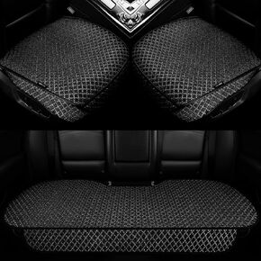 Bottom Car Seat Cover，Breathable Car Seat Protector，Driver Front Seat Cushion，Anti-Skid Four Seasons General（Gray，2PCS）