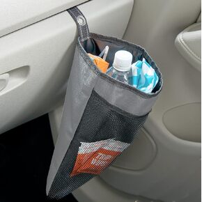 High Road TrimTrash Hanging Car Garbage Bag - Leakproof and Compact with Magnetic Closure and Storage Pocket