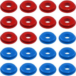 20 PCS Car Gasket Round Washers, Waterproof Durable Rubber Vehicle Sealing Gaskets, Car Air Hose Gasket Accessories, Universal for Most Cars (Red & Blue)