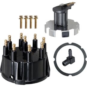 Distributor Cap and Ignition Rotor Kit Replacement for MerCruiser 5.0L 5.7L 7.4L 8.2L 350 V8 Engines with Thunderbolt IV and V HEI Ignitions Replaces 805759Q3 805759T3 805759T1 18-5395 18-5273