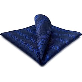 S&W SHLAX&WING Navy Pocket Square for Suit Silk Handkerchief XL
