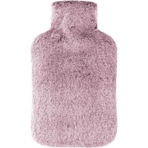Hot Water Bottle with Luxury Cosy Faux Fur Cover, 2L Leakproof Hot Water Bag for Neck, Shoulder Pain Relief, Hot and Cold Therapies for Women,Men, Pink