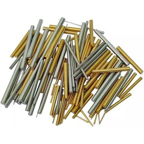 100 Mixed Taper Pins Assorted Steel and Brass Clock Pins, Tapered Pins for Clock Repairs, Assorted Sizes for Precision Fit and Repair Ideal for Watchmakers and Clockmakers