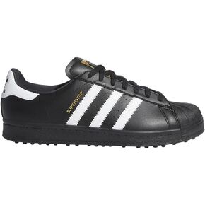adidas Superstar Golf Spikeless Shoes (Core Black/Cloud White/Gold Metallic, US Footwear Size System, Adult, Men, Numeric, Medium, 12)