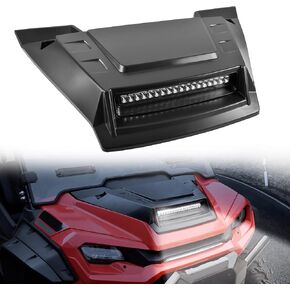 مغرفة رياضي هود مع دائرة الضوء LED ل Honda Pioneer 1000 16-25 ، مغرفة غطاء محرك السيارة الأمامي مع مجموعة مصباح مصباح مساعد للملحقات هوندا بايونير 1000 2016-2025