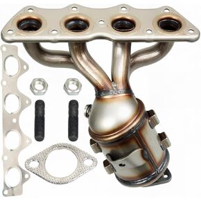 High Flow Front Catalytic Converter Exhaust Manifold Kit for Hyundai Accent 2012-2017 Veloster Kia Rio Soul 1.6L Complete Kit with Gasket,Bolts, Direct Fit, EPA Compliant