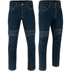 Mens Motorbike Jeans Made with Aramid Fiber Bikers Pants