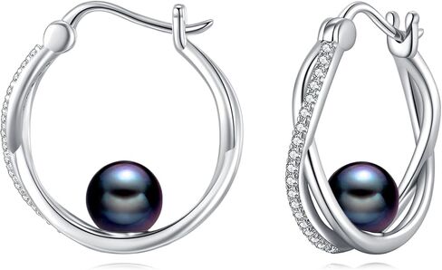 Opal/Lapis Lazuli/Turquoise/Moonstone/Amethyst/Onyx Earrings for Women Sterling Silver Hoop/Stud Earrings Pearl Jewelry Gift for Women in Kuwait