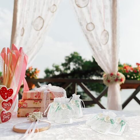 Fumete 300 Pieces Wedding Bells Party Favors for Guests with Cards and Carry Bags Mini Silver Kissing Bells Reception Supplies in Saudi Arabia