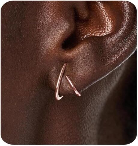 Gold Earrings for Women Trendy 14K Gold Plated Stud Earrings Dainty Minimalis Hypoallergenic Earrings Jewelry Gifts for Her in Saudi Arabia