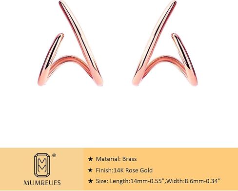 Gold Earrings for Women Trendy 14K Gold Plated Stud Earrings Dainty Minimalis Hypoallergenic Earrings Jewelry Gifts for Her in Saudi Arabia